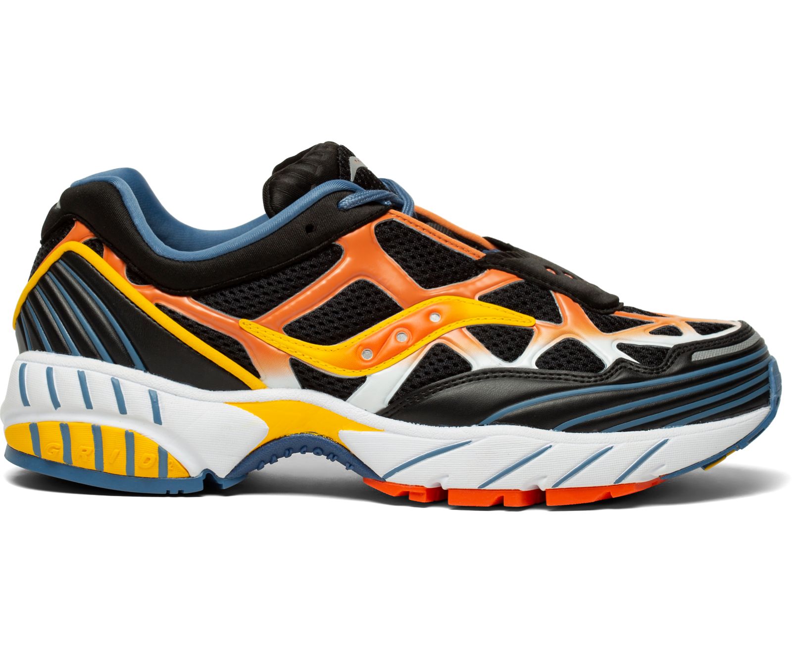 Saucony Grid Web Men\'s Originals Black / Orange / Yellow | Canada 366WNBY